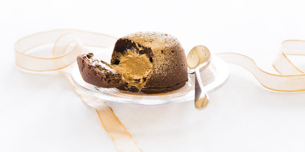 Gold Molten Chocolate Pudding